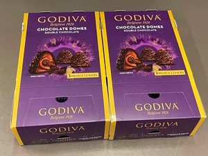 Godiva Chocolate Domes Double Chocolate, 3pc x 12pk, Best by Apr 2024, 2 Cases