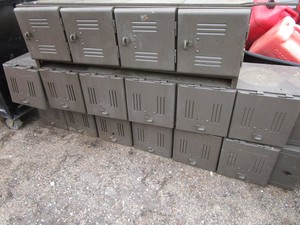 Locker unit with center coat hanger...