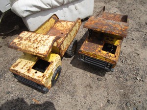 Tonka dump trucks, sandbox conditio...