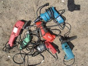 Drills with Milwaukee, Makita, sold...