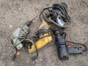 Drills with DeWalt and Black & Deck...