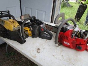 Three chainsaws Efco, MAC, parts...