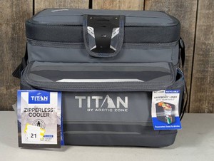 Titan by Arctic Zone 16 Can Zipperless Soft Sided Cooler - Castle