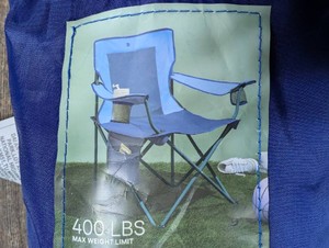 Oversize Folding Mesh Outdoor Portable Camping Chair Blue - All In Motion