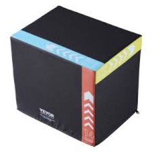 VEVOR 3 in 1 Plyometric Jump Box, 161412 Inch Cotton Plyo Box