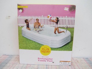 10 x 6 Deluxe Rectangular Family Pool Blue - Sun Squad Inflatable PVC Kit