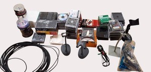 School Technology & Media Surplus Lot  CDDVD Cases, Barcode Scanners, Cables, Media & More