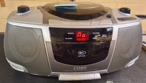 Coby CX-CD250 Boombox  AMFM Radio, Cassette Player & Recorder  Great Project or Workshop Stereo