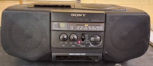 Blast from the Past Sony CFD-V10 Mega Bass CDCassette Boombox  Classic Portable Stereo  Powers On