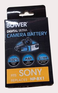 NEW Bower NP-BX1 Replacement Battery  Sony Cyber-shot Compatible  High-Capacity Li-Ion