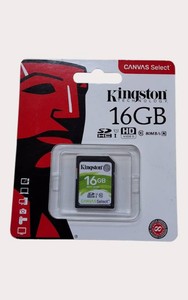 NEW Kingston Canvas Select 16GB SDHC Memory Card  Class 10 UHS-I 80MBs