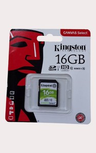 NEW Kingston Canvas Select 16GB SDHC Memory Card  Class 10 UHS-I  Up to 80MBs