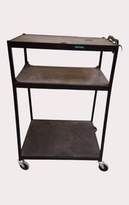 Heavy-Duty 3-Shelf Rolling Utility Cart  Mobile AV, Classroom & Office Storage