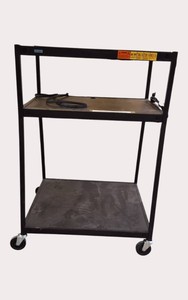 Commercial 3-Tier Rolling Utility Cart on Casters  Heavy-Duty Classroom, Office & AV Cart