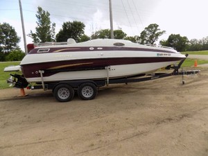 2002 Crownline, with Mercury 5.0 and 2023 Shorland'r like new Trailer