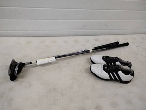 Pinnacle Right Hand Putter,  Adams Right Hand #5 Hybrid, Ping Left Hand Putter, Adida Golf Shoes Size  10