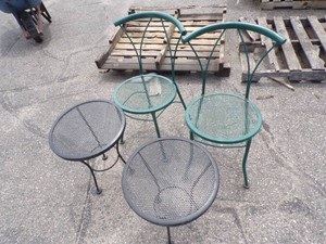 Two Outdoor Chairs with Two Tables