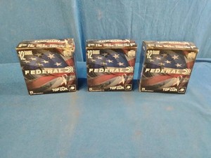 (3) Boxes  25-round boxes in each box of Federal Top Gun 12 Gauge Target Ammunition.