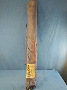 Tommy Bahama Groundbreaker 7ft beach umbrella with a blue fabric.
