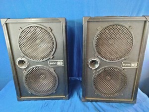 (2) Vintage Sunn 210T bass speaker cabinets from the 1980s.