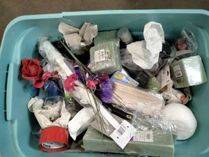 Storage Container Full of Mostly New Crafting Items