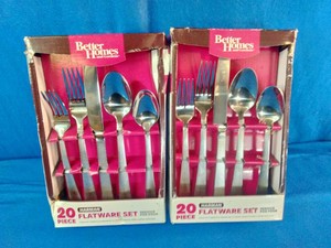 Two Better Homes brand 20-piece flatware sets.
