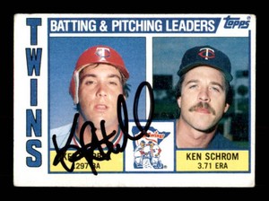 On-Card Autograph 1984 Topps - Kent Hrbek Vintage Baseball Card