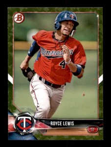 2018 Bowman Royce Lewis Rookie Card Parallel Camo