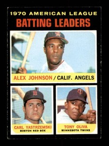 1971 Topps American League Batting Leaders Carl Yastrzemski and Tony Oliva