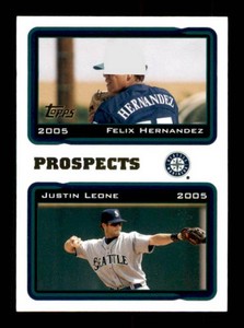 2005 Topps - Prospects Flix Hernndez, Justin Leone #688 Rookie Card