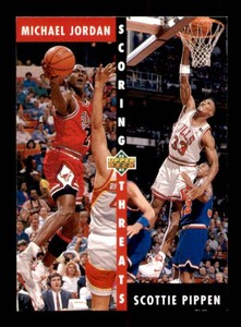 1992-93 Upper Deck Michael Jordan and Scottie Pippen Scoring Threats Card