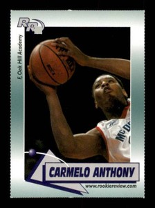 2002 Rookie Review Carmelo Anthony Rookie Card