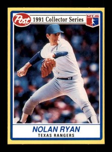1991 Post Cereal Collector Series Card Nolan Ryan