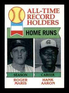 1979 Topps - All-Time Record Holders Hank Aaron, Roger Maris #413 Home Runs
