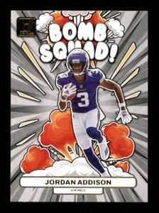 2023 Donruss Jordan Addison Bomb Squad Insert Card