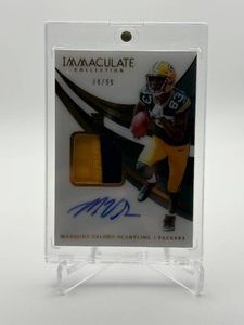 2018 Panini Immaculate Collection Rookie Autograph Marquez Valdes-Scantling Serial #d 7499 Green Bay Packers