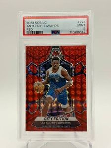 2023 Mosaic Anthony Edwards Red Parallel PSA Graded Mint 9