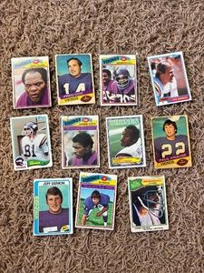 Vintage Minnesota Vikings Card Lot, Lots of Big Names