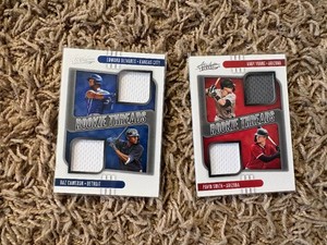 Two Absolute Baseball Rookie Threads Cards Featuring Game Used Jersey Patches