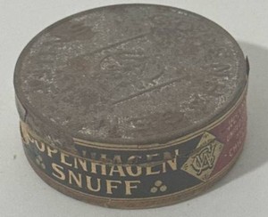 Early 1900s Copenhagen Snuff Tin with Tax Stamp