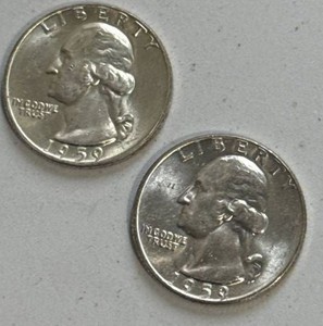 Lot of 2 Silver Quarters