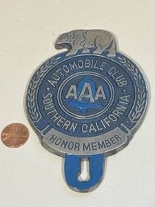 Aluminum Southern California Auto Club Badge