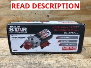 NorthStar NSQ Series 12V On-Demand Sprayer Diaphragm Pump, 2.2 GPM #2682271 Msrp $119.99