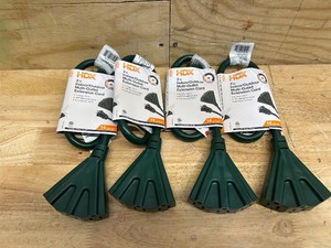 2 ft. 143 Light Duty IndoorOutdoor Extension Cord with Multiple Outlet Triple Tap End, Green MSRP $29.76 (lot of 4)