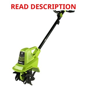 Earthwise, 20V 7.5in. Tiller Cultivator w 2.0Ah Battery, Max. Working Width 7.5 in, Engine Displacement 20 cc, Model# TC70020IT MSRP $97.99 (read description)