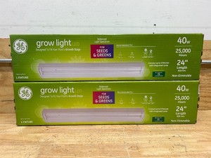 GE 24 Grow Light Fixture for Seeds and Greens Light Bulb MSRP $143.98 (lot of 2)