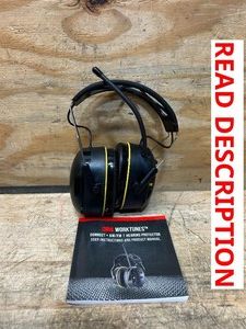 3M WorkTunes Connect  AMFM Hearing Protector, 26dB NRR, Black, Model# 90572-DC