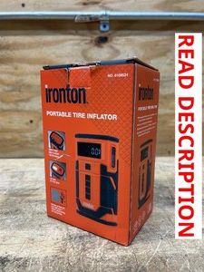 Ironton Portable Air Inflator with Power Bank, 0.7 CFM, 120 PSI Max., 12V DC