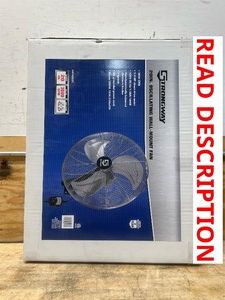 Strongway 20in. Oscillating Wall-Mount Fan, 3600 CFM, 3 Speeds