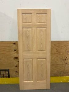 Unfinished 6 Panel Interior Door Slab 80 x 32 x 1-34